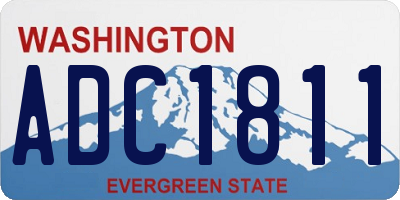 WA license plate ADC1811