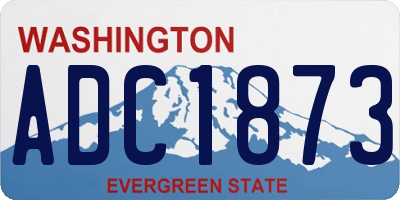 WA license plate ADC1873