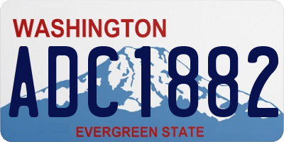 WA license plate ADC1882