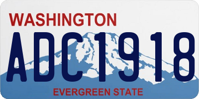 WA license plate ADC1918
