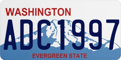 WA license plate ADC1997