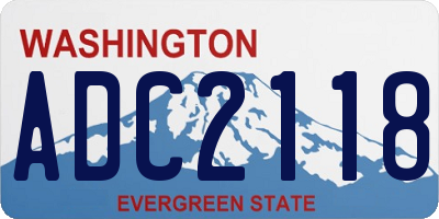 WA license plate ADC2118