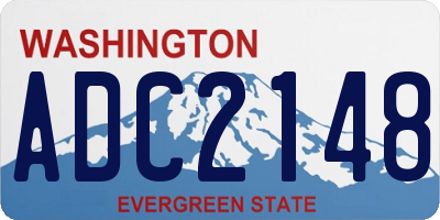 WA license plate ADC2148