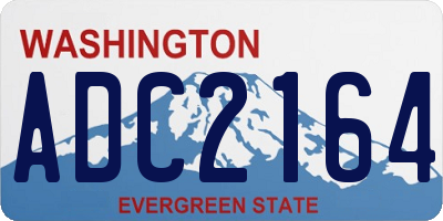WA license plate ADC2164