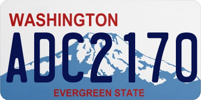 WA license plate ADC2170