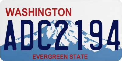 WA license plate ADC2194