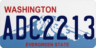 WA license plate ADC2213