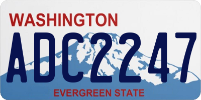 WA license plate ADC2247