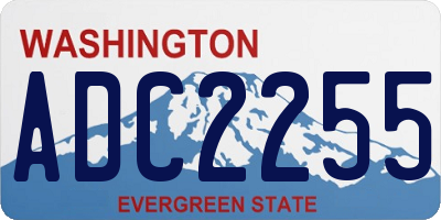 WA license plate ADC2255