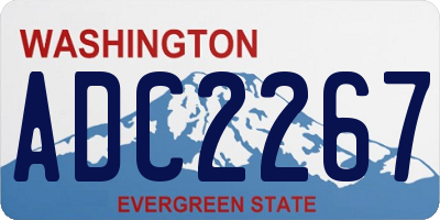 WA license plate ADC2267