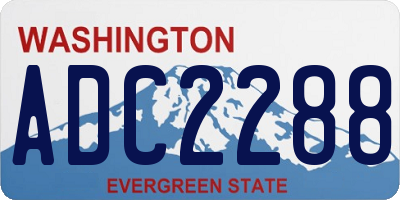 WA license plate ADC2288