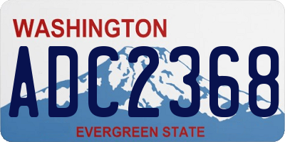 WA license plate ADC2368