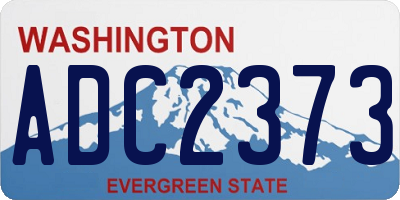 WA license plate ADC2373