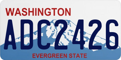 WA license plate ADC2426