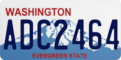 WA license plate ADC2464
