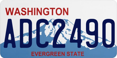 WA license plate ADC2490