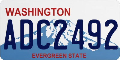 WA license plate ADC2492