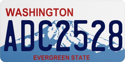 WA license plate ADC2528