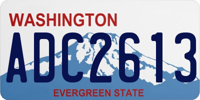 WA license plate ADC2613