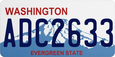 WA license plate ADC2633