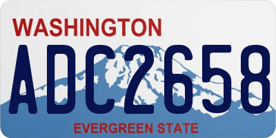 WA license plate ADC2658