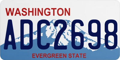 WA license plate ADC2698
