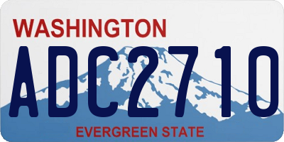 WA license plate ADC2710