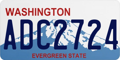 WA license plate ADC2724