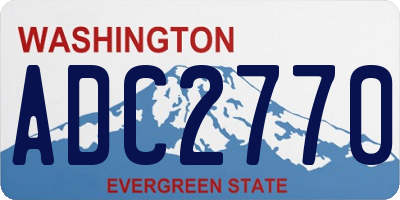WA license plate ADC2770