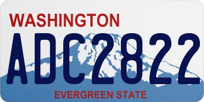 WA license plate ADC2822
