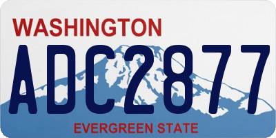 WA license plate ADC2877