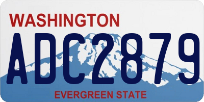 WA license plate ADC2879