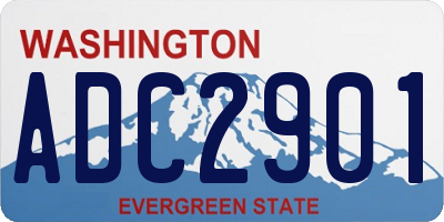 WA license plate ADC2901