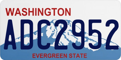 WA license plate ADC2952