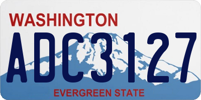 WA license plate ADC3127