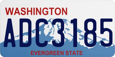 WA license plate ADC3185