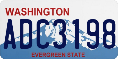 WA license plate ADC3198