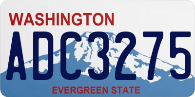 WA license plate ADC3275