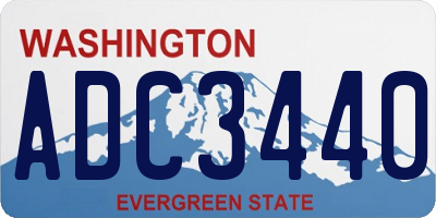 WA license plate ADC3440