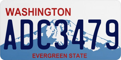 WA license plate ADC3479