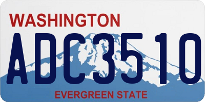 WA license plate ADC3510