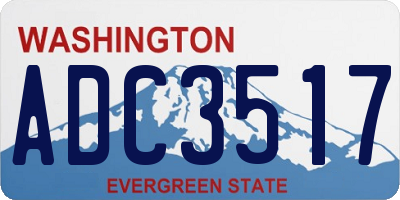 WA license plate ADC3517