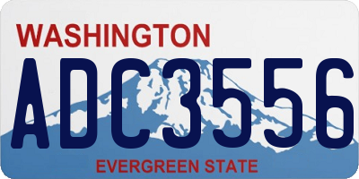 WA license plate ADC3556