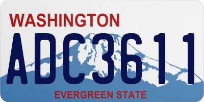 WA license plate ADC3611