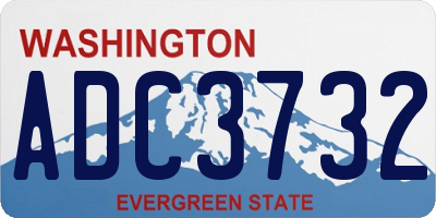 WA license plate ADC3732