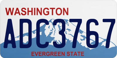 WA license plate ADC3767