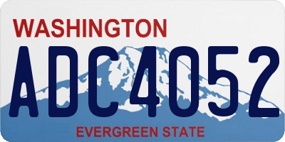 WA license plate ADC4052