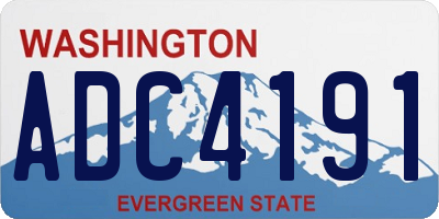 WA license plate ADC4191