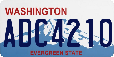 WA license plate ADC4210