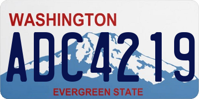 WA license plate ADC4219